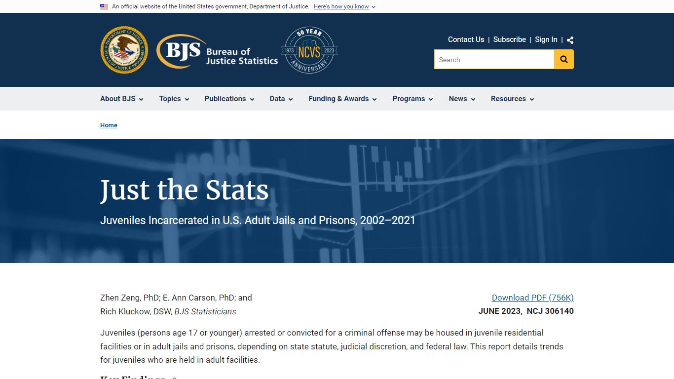 Juveniles Incarcerated in U.S. Adult Jails and Prisons, 2002–2021